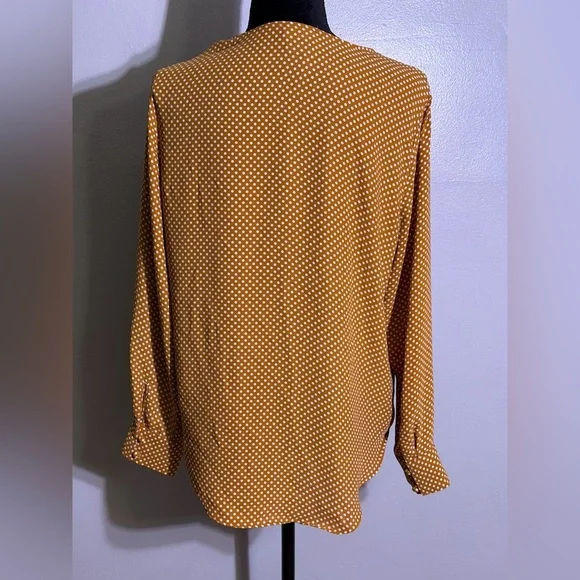 Rachel Zoe V-neck blouse with polka dot print Size L - Picture 3 of 6